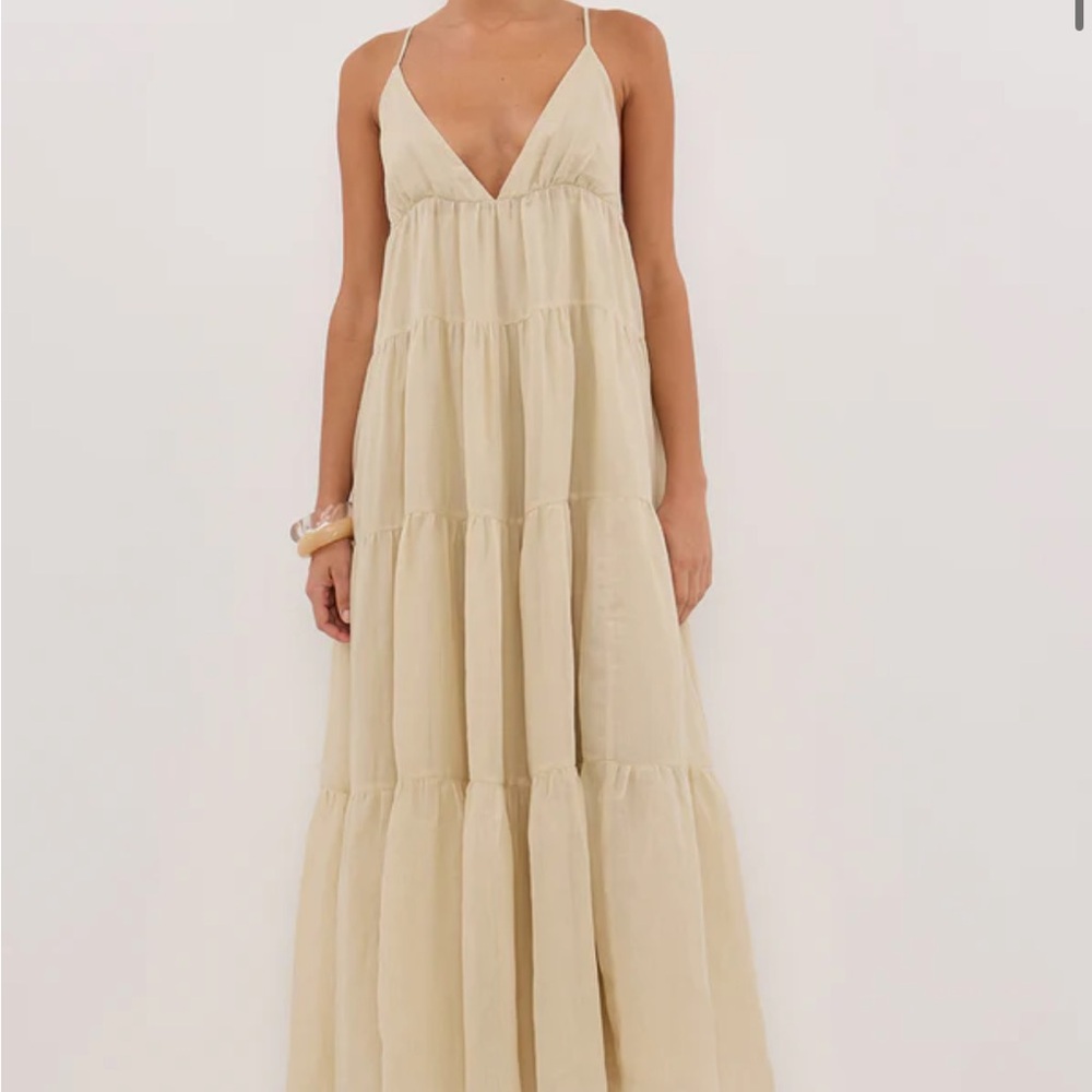 LIZA PLASTER RAMIE MIDI DRESS